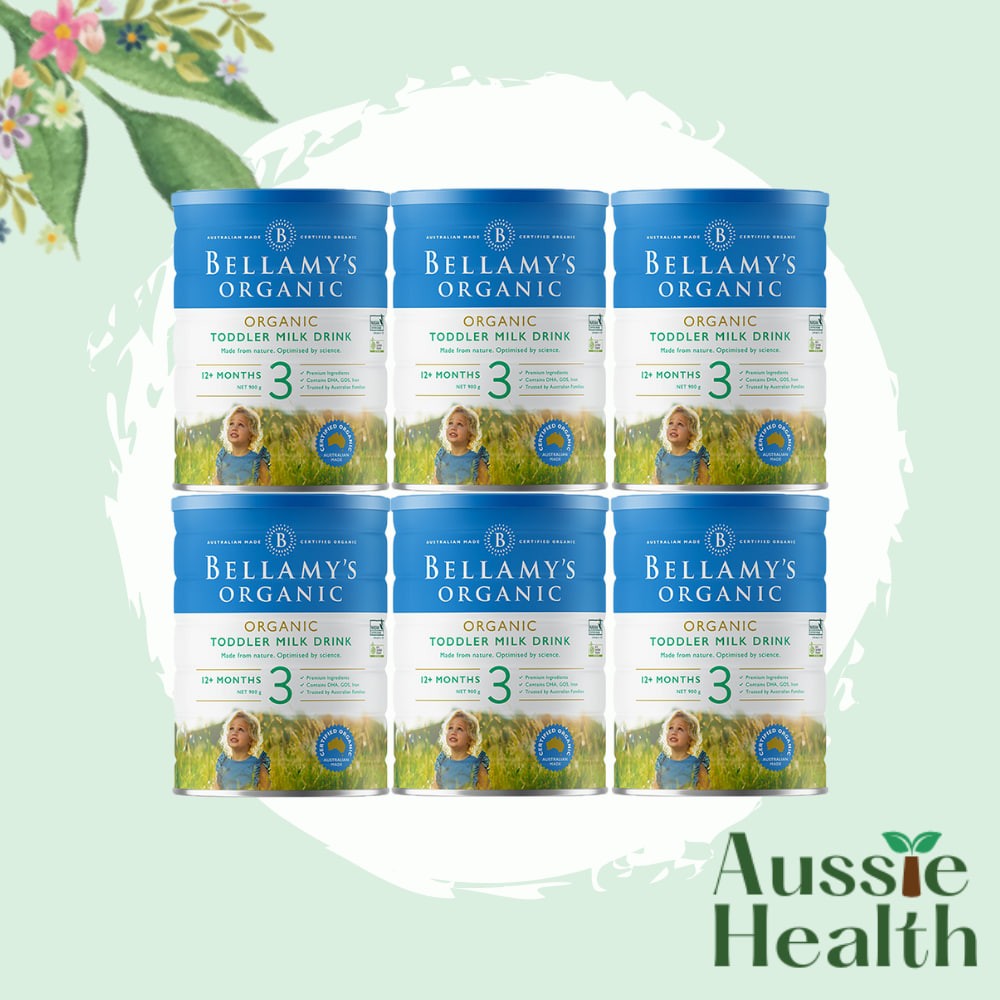 [6 Tins] Bellamy's Organic Step 3 Toddler Milk Drink (12+ months) 900g [Aussie]
