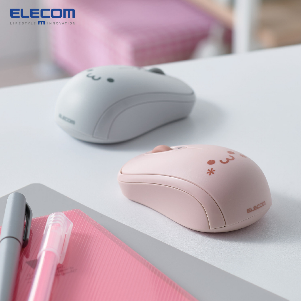 ELECOM 3 Buttons Bluetooth Mouse/ Cute Basic Mice/ Symmetrical Design M-CB01BR Series