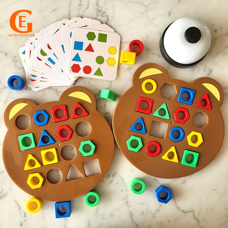 Montessori Children Geometry Shape Matching Toy Kids Concentration Training Early Education Toys